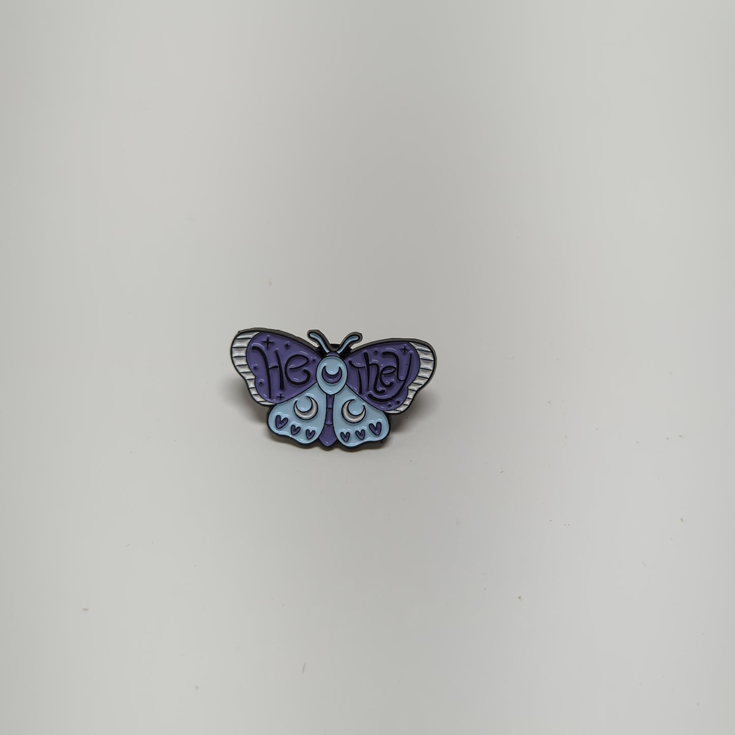 Enamel Butterfly Pronoun Pins