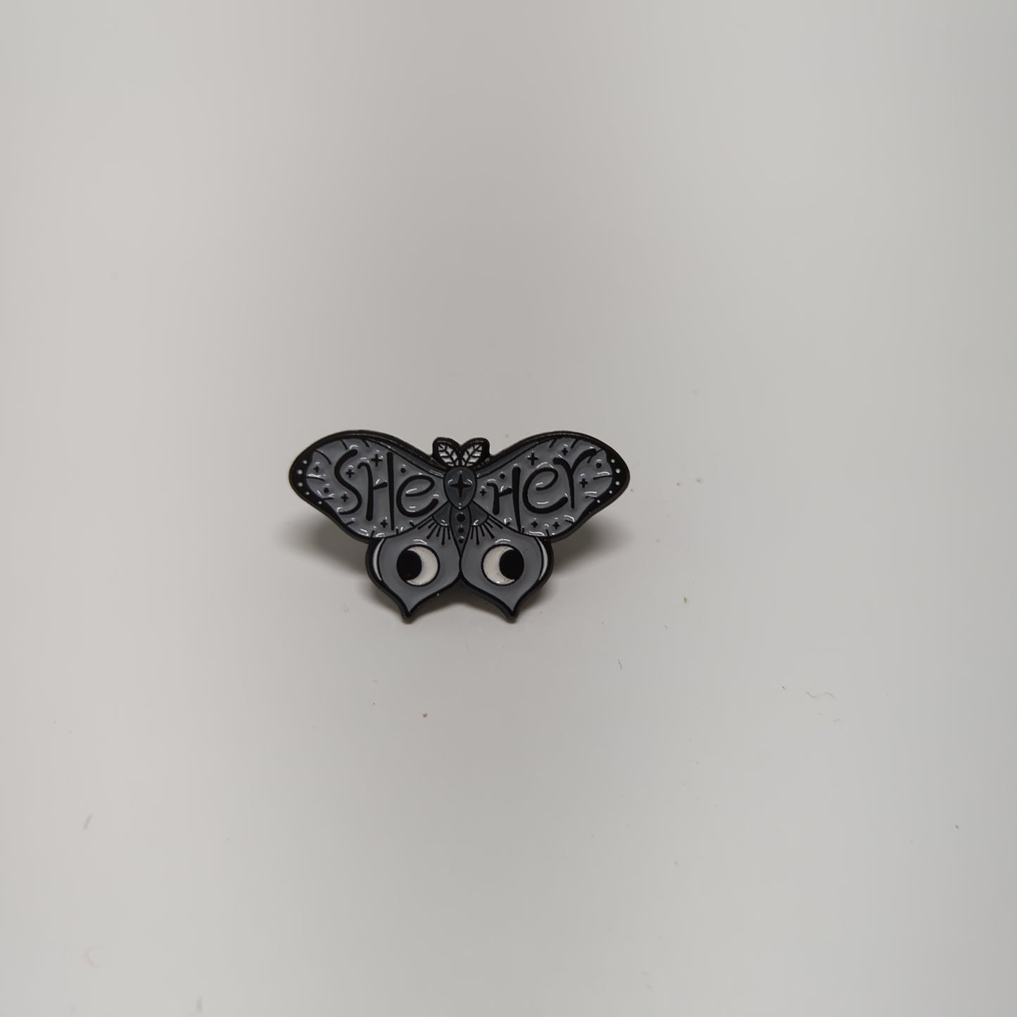 Enamel Butterfly Pronoun Pins