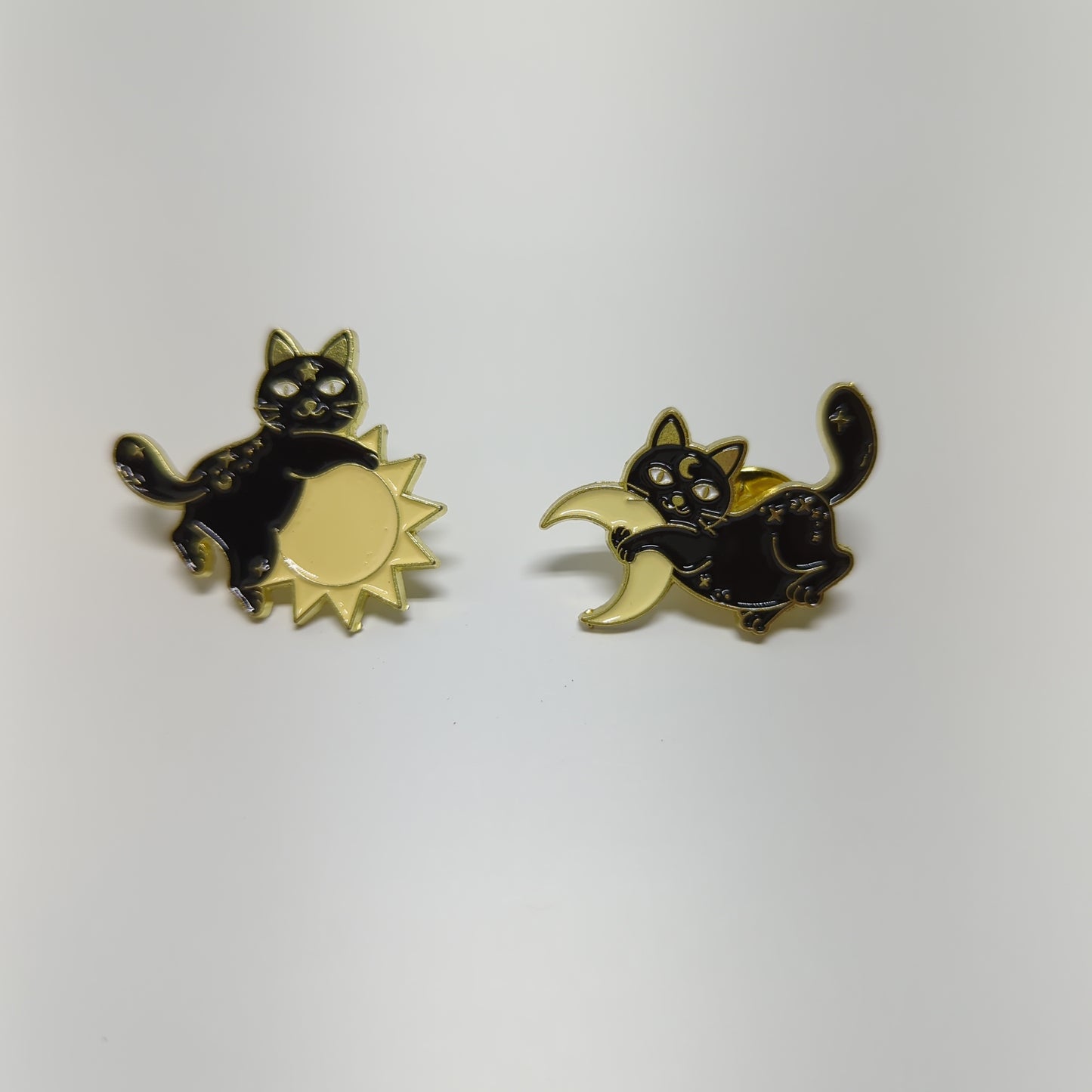 Enamel Pins Kitty Cat Sun & Moon