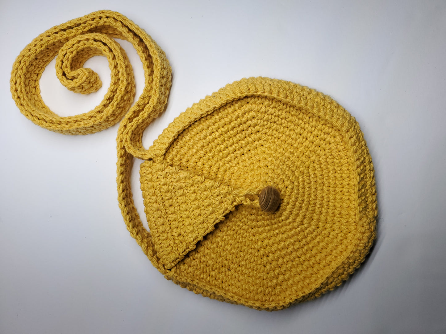 Round Yellow Shoulder Bag