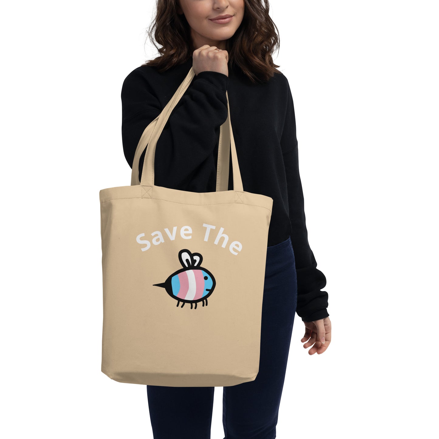 "Save The Bees" Trans Pride Eco Tote Bag